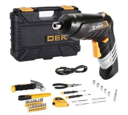 Аккумуляторная отвертка DEKO DKS4FU-Li в кейсе