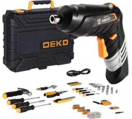 Аккумуляторная отвертка DEKO DKS4FU-Li в кейсе