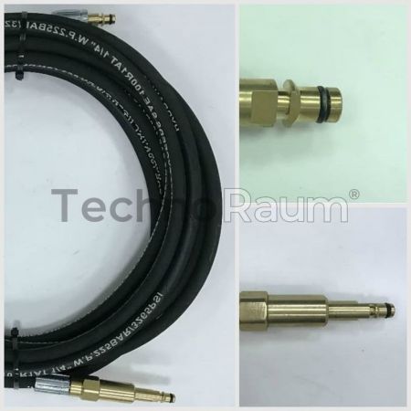 Шланг высокого давления резиновый DN6 двухоплеточный для Karcher 20 м штуцер NEW - штуцер NEW